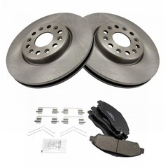 TRQ Front Posi Ceramic Disc Brake Pads & Rotors Kit for Enclave Blazer Acadia