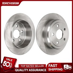 2x Rear Disc Brake Rotors Solid Rust Preventative For Jeep Wrangler 2007-2018