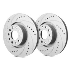 For Toyota Highlander 14-19 Drilled & Slotted 1-Piece Rear Brake Rotors