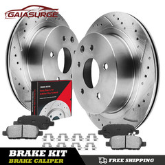 Rear Brake Disc Rotors & Ceramic Pads For 2008-2020 Nissan Rogue 2.5L 4-Door