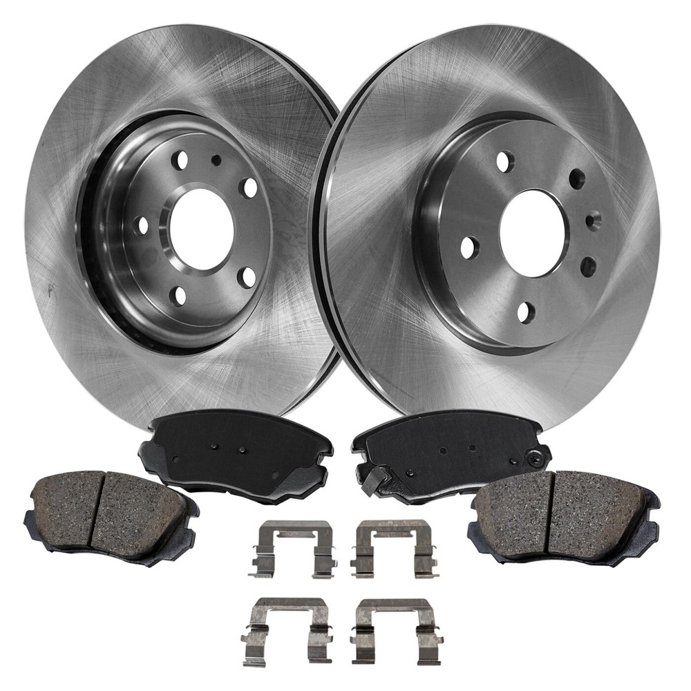 Front Brake Disc Rotors and Pads Kit For 10-17 Chevrolet Equinox and GMC Terrain