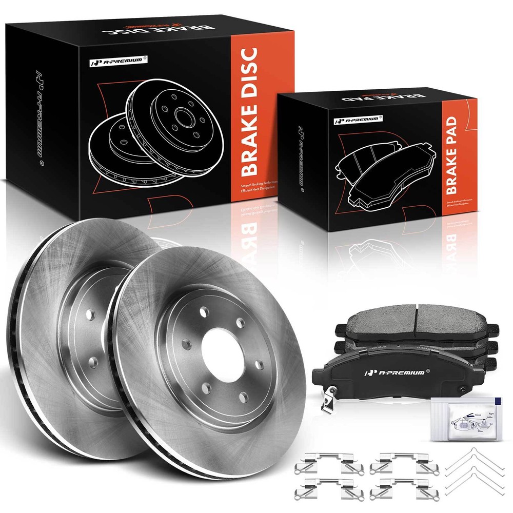 New Front Disc Brake Rotors & Ceramic Brake Pads for Nissan Xterra 05-15 Suzuki