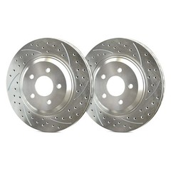 For Land Rover Range Rover 06-09 Brake Rotors Double Drilled & Slotted 1-Piece