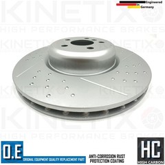 FOR BMW X4 G02 M40i xDrive KINETIX DIMPLED GROOVED REAR BRAKE DISCS PAIR 345mm