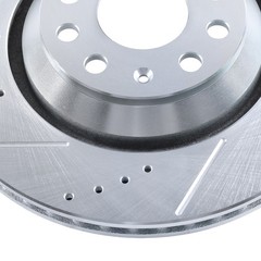 S-12133113 Rear Drilled Brake Rotor & Brake Pad For Audi Q3 2020-2021 2.0L l4