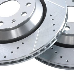 S-12133113 Rear Drilled Brake Rotor & Brake Pad For Audi Q3 2020-2021 2.0L l4