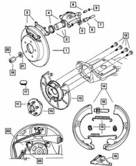 Genuine Mopar 2001-2006 Chrysler Dodge Rear Brake Rotor 2AMV1023AB