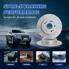 Rear Disc Brake Rotors And Ceramic Brake Pads Set for Cadillac CTS Chevy Camaro