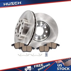 Front Brake Rotors Ceramic Brake Pads Kit For VW Jetta Golf Eos Audi A3 Quattro