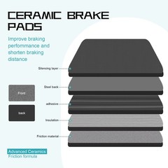 11.89 INCH REAR DISC ROTORS BRAKE PADS KIT FOR 2013-2016 FORD FUSION LINCOLN MKZ