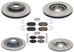 For Mazda CX-50 CX50 2023 2024 2025 F&R Coated Brake Disc Rotors Brake Pad Set