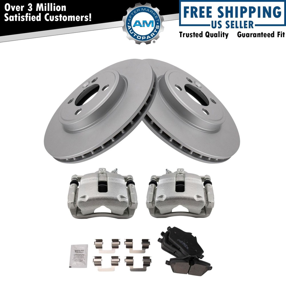 Brake Pad & Rotor Kit Ceramic Premium G-Coated Fits 2007-2011 Mini Cooper