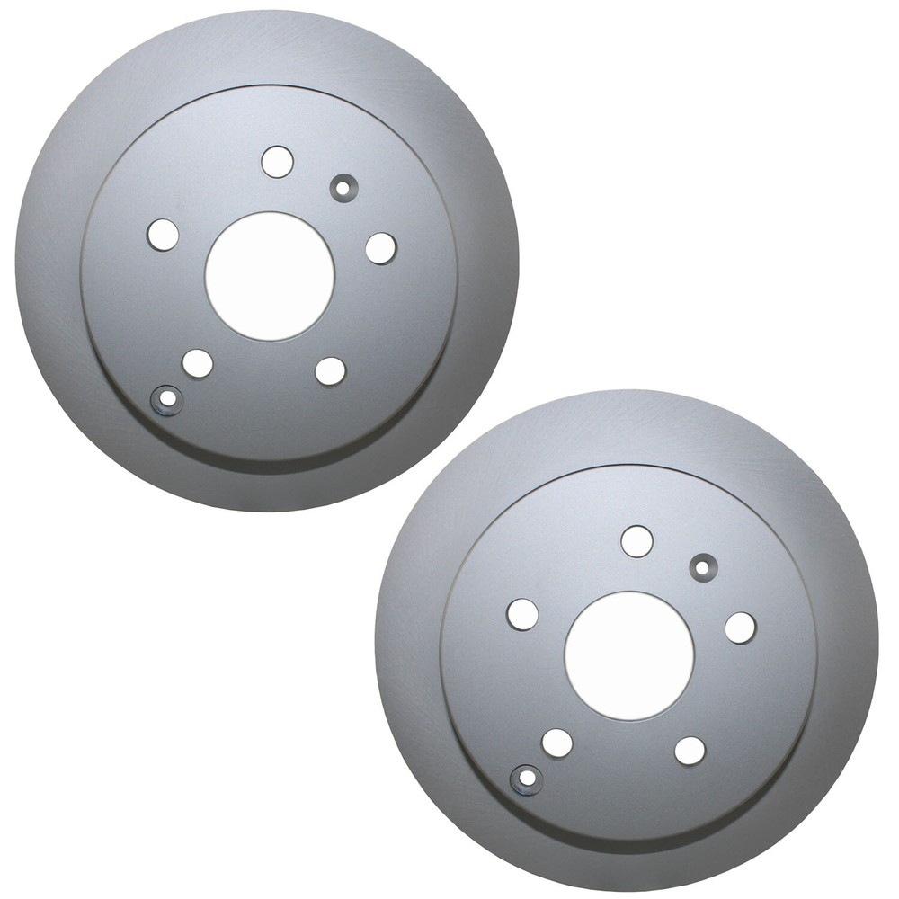 Bison Performance Pair Set 2 Rear Coated 303mm Brake Rotors for Equinox Terrain