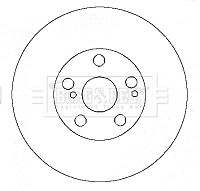 Fits Toyota Avensis 2001-2003 1.6 1.8 2.0 D 1x Brake Disc Front Borg & Beck