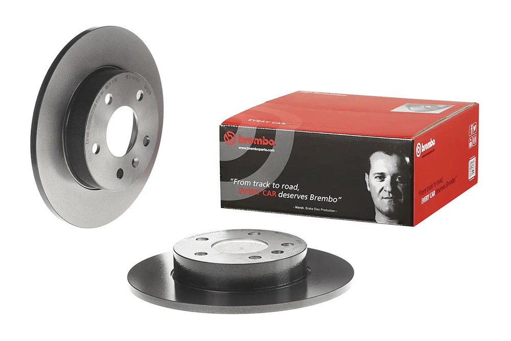 2x Brake Discs Pair Solid Rear 264mm 08.7627.11 Brembo Set 569109 90575113 New
