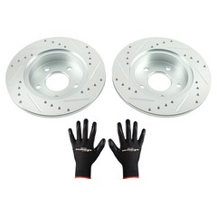 Rear Drilled & Slotted Brake Rotors For Saturn Aura 2007-2009 S-55094 270mm