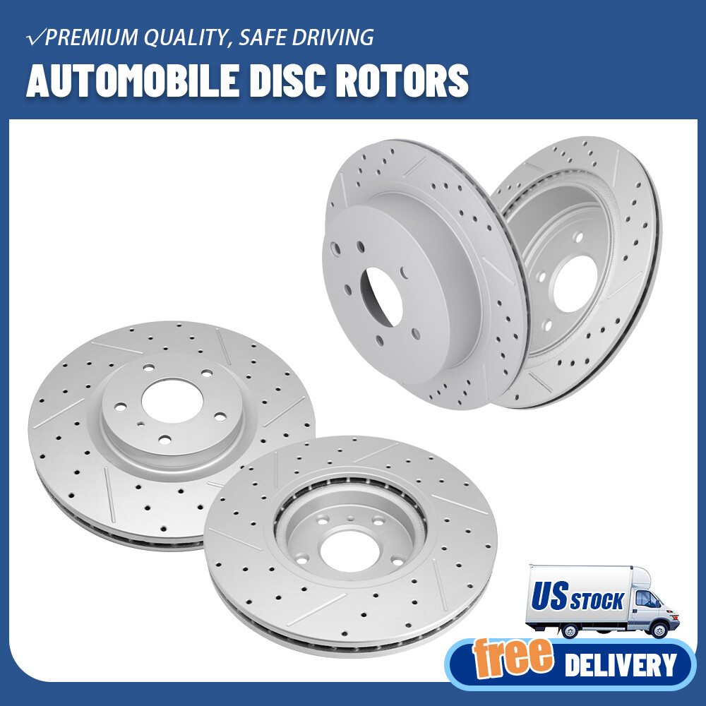 Front & Rear Drilled Disc Brake Rotors for Nissan Murano Infiniti M37 QX70 M56