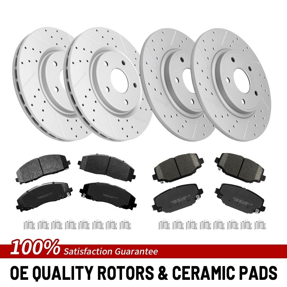 Front Rear Brake Rotor Pad For 2012-2020 Dodge Journey Grand Caravan RAM C/V