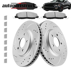 316mm12.4in Front Brake Rotors Ceramic Pads for 2011 2012 2013 2014 Ford Mustang