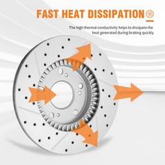 12.4″Front Brake Rotors For Subaru WRX Outback Legacy Impreza Forester Crosstrek