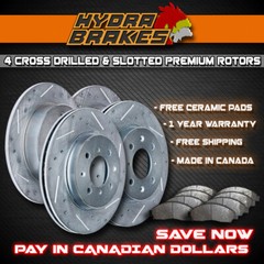 FITS 2009 2010 2011 LEXUS GS460 Drill Slot Brake Rotors CERAMIC SLV