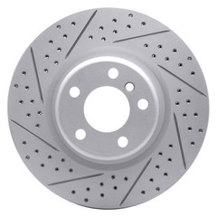 For BMW 230i xDrive 17-20 DFC Drilled & Slotted Rear Driver Side Brake Rotor