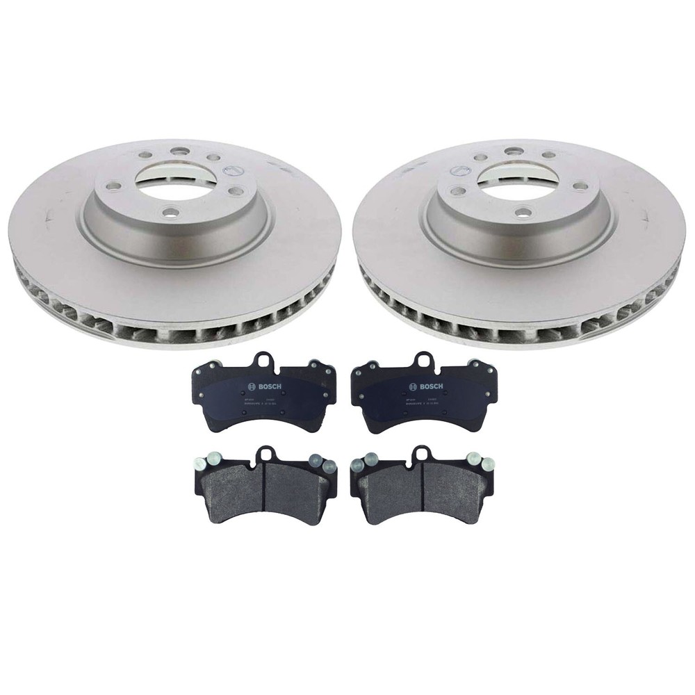 SHW OEM Front Brake Kit 350mm Rotors Bosch Semi-Met Pads for Audi Q7 VW Touareg