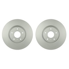 Bosch QuietCast Pair Set of Front Disc Brake Rotors for 370Z M35 M56 QX50 QX70