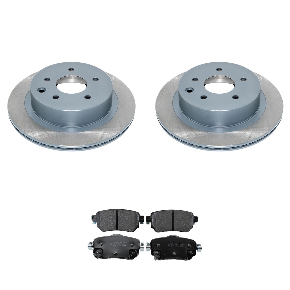 DuraGo Rear Rotors Akebono ProACT Ceramic Brake Pads Kit For Leaf Rogue Sport
