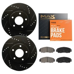 Front Drilled Slotted Rotors + Pads for 1998-1999 Dodge Dakota Durango