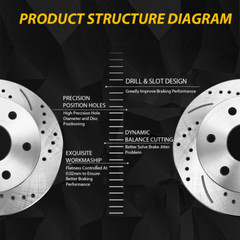 Front Rear Disc Brake Rotors + Ceramic Brake Pad for Honda CR-V Acura RDX