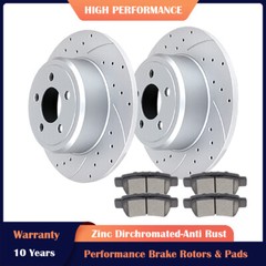 320mm Rear Rotors and Brake Pads Kits for 2009-2020 Dodge Challenger Charger RWD