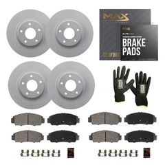 Front & Rear Geomet Brake Rotors + Pads for 2019 2020 2021 2022 Mazda CX-3