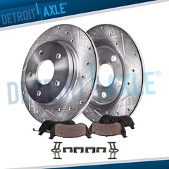Rear Drilled Rotors + Brake Pads for 2004 2005 2006- 2008 Honda Element Acura TL