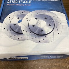 1 Pair Detroit Axle S-55054×2 Front Disc Brake Rotors Drilled and Slotted NeW