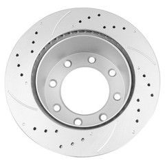 4WD Rear Drilled Rotors Brake Pads Kit for 2005 2006 2007 Ford F-250 F-350 SD