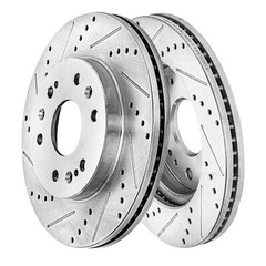Front Rear Drilled Rotors Brake Pads for Chevy GMC Silverado Sierra 1500 Tahoe