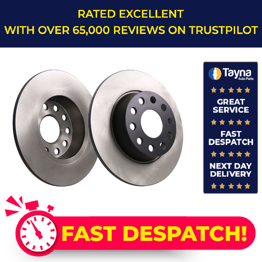 2x Brake Discs Pair Solid fits SKODA OCTAVIA Mk2, Mk3, Mk4 Rear 2004 on 272mm