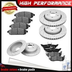 Front & Rear Rotors + Brake Pads for 2005 – 2010 Jeep Grand Cherokee Commander