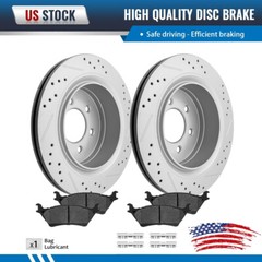 Rear Brake Rotors & Ceramic Pads Kit for 2012-2018 Ford F-150 13.71″ 6 Lug
