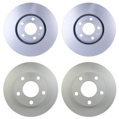 Hella Front 312mm Rear 245mm Brake Rotors Kit For A8 97-99 A8 Quattro 97-2000