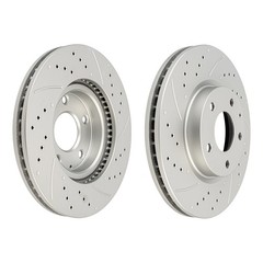 2x Front Drilled & Slotted Brake Rotors For 2013 2014 2015 Mazda CX-5 All Engine