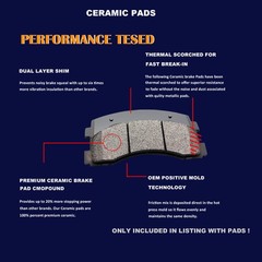 Front Rear Disc Brake Rotors Ceramic Brake Pads Fit 2013 – 2023 Nissan Altima