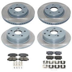 DuraGo Front Rear Disc Brake Rotors TRW Ceramic Pads Kit for RAV4 L4 V6 09-18
