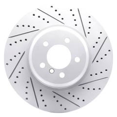 For BMW 440i Gran Coupe 17-20 Brake Rotor DFC Drilled & Slotted Front Passenger