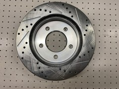Max Advance Cross-Drilled Slotted 5-Lug Disc Brake Rotor BRS012218-N BRS54042-L