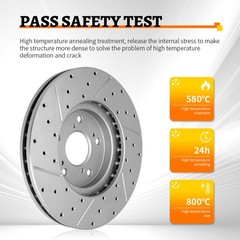 316mm Front Drilled Brake Disc Rotors for Subaru Forester Legacy Outback