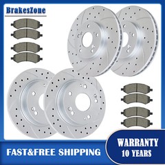 282mm Front and 282mm Rear Brake Rotors Pads fit for Honda Accord LX 2008-2017