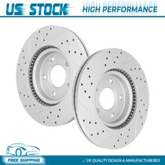 Front Drilled & Slotted Disc Brake Rotors for 2007-2021 2022 2023 Nissan Altima