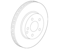 Genuine Mercedes-Benz Disc Brake Rotor 000-421-23-12